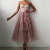 Ženska haljina s tilom 21840 svijetlo roze
