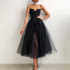 Ženska haljina s tilom 21840 crna