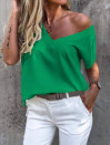 Ženska široka bluza 50681 zelena