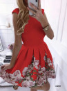 Ženska haljina sa cvijećem 2699 crvena