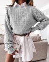 Ženski jednobojni džemper 00876