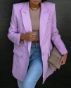 Ženski elegantni sako s podstavom 6320 svijetlo ljubičasti