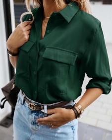 Ženska košulja s džepovima 5284 zelena
