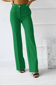 Ženske ravne hlače A0834 zelene