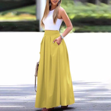 Ženska duga suknja 5002 žuta