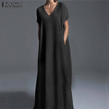 Ženska MAXI duga haljina 21476 crna