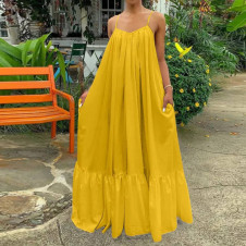 Ženska Maxi haljina 21481 žuta