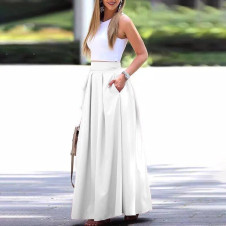 Ženska duga suknja 5002 bijela