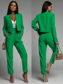 Ženski komplet sako i hlače 9053 zeleni