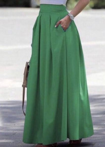 Ženska duga suknja 5002 zelena