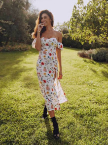Ženska haljina s cvjetnim uzorkom H3633