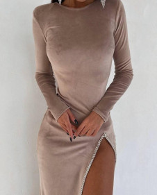 Ženska efektna haljina s prorezom NS743