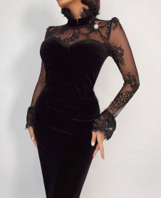 Ženska elegantna haljina s čipkom NI2144