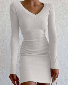 Ženska uska haljina 9973 bijela