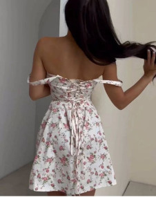 Ženska haljina s cvjetnim motivima H4533