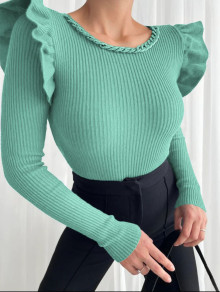 Ženska bluza s efektnim rukavima K7268