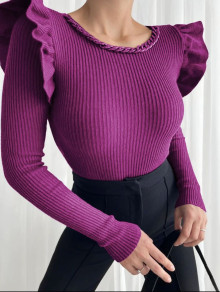Ženska bluza s efektnim rukavima K7268