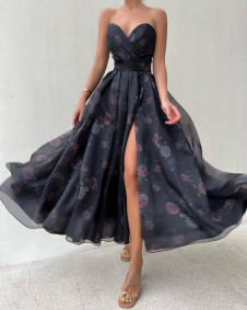 Ženska elegantna haljina s printom H3898