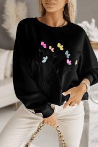 Ženska široka bluza s cvjetovima P5397