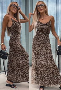 Ženska haljina s leopard printom H4650