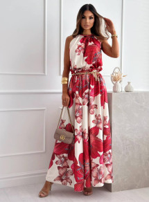 Ženska haljina s cvjetnim uzorkom K33151
