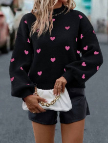 Ženski džemper sa srcima K18152