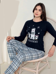 Ženska pidžama s printom F4211 