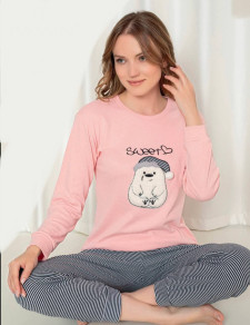Ženska pidžama s printom F4212