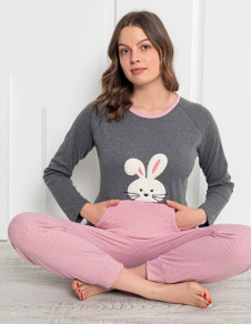 Ženska pidžama s printom F4202
