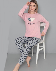Ženska pidžama s printom F4203 