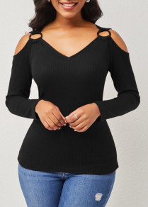 Ženska bluza s otvorenim ramenima J40031 