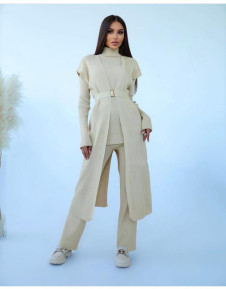 Ženski 3-dijelni komplet,bluza, hlače, ogrtač MB1007