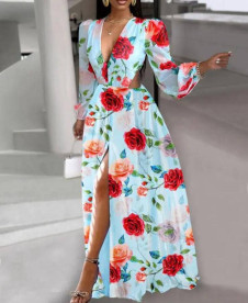 Ženska haljina s cvjetnim motivima 612001