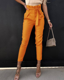 Ženske hlače s visokim strukom 6423 narančaste
