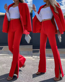 Ženski komplet sako i hlače 6429 crveni