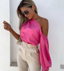 Ženska efektna bluza 6441 pink