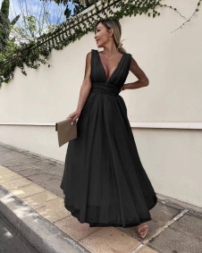 Ženska haljina s tilom 22164 crna
