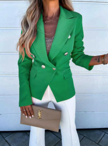Ženski elegantni sako s podstavom 6393 zeleni
