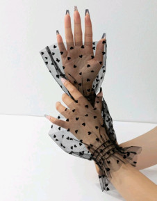 Ženske čipkaste rukavice s mašnom SH7600